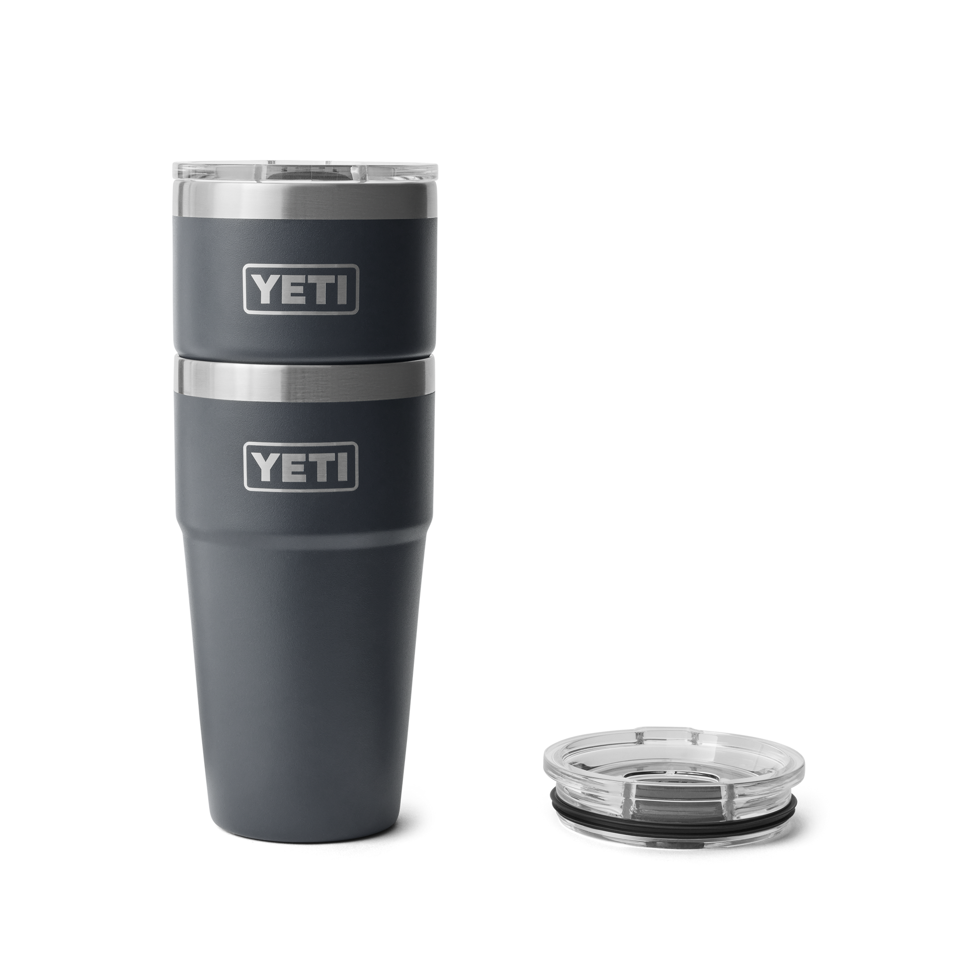 YETI Rambler® 20 oz (591 ml) Stapelbarer Becher Charcoal