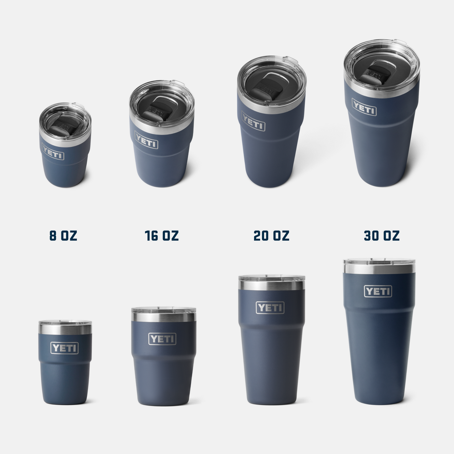 Rambler® Stapelbarer Becher mit 20 oz (591 ml) Fassungsvermögen Navy