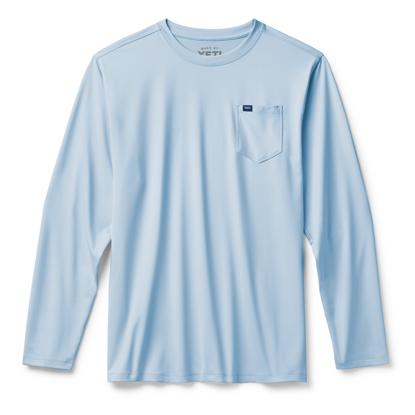 YETI Langärmeliges Sunshirt mit Tasche Light Blue