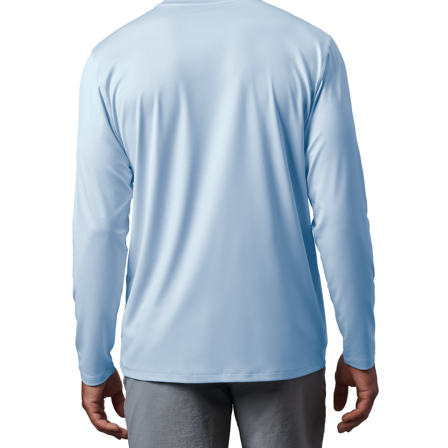 YETI Langärmeliges Sunshirt mit Tasche Light Blue