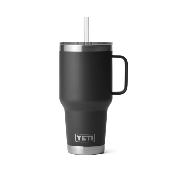 YETI Rambler® 35 oz (994 ml) Trinkbecher Mit Trinkhalm-deckel Schwarz