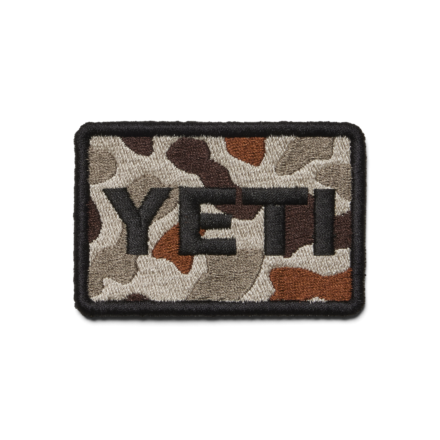 YETI Wetlands-Aufnäher mit Camouflagemuster und YETI-Logo