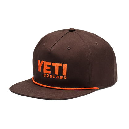 YETI COOLERS Flat Brim Rope Hat Coffee