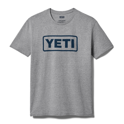 YETI Full Logo Badge Short Sleeve T-Shirt Heather Grey