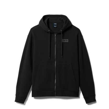 YETI Logo Badge Full Zip Hoodie Black