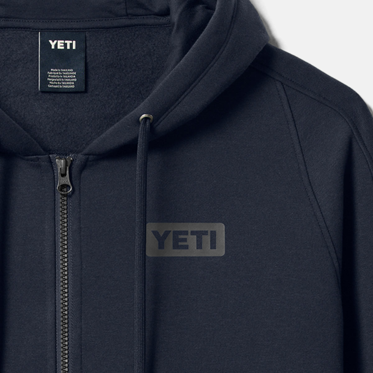 YETI Logo Badge Full Zip Hoodie Navy