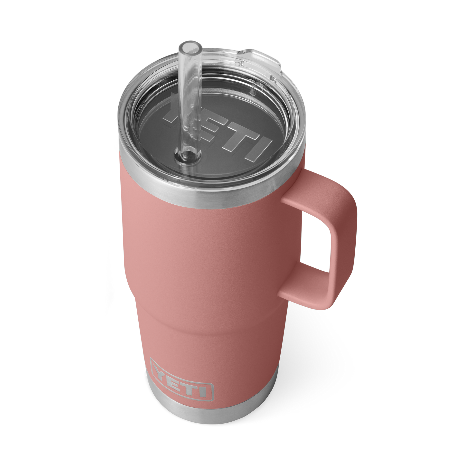 YETI Rambler® 25 oz (710 ml) Trinkbecher Mit Trinkhalm-deckel Sandstone Pink