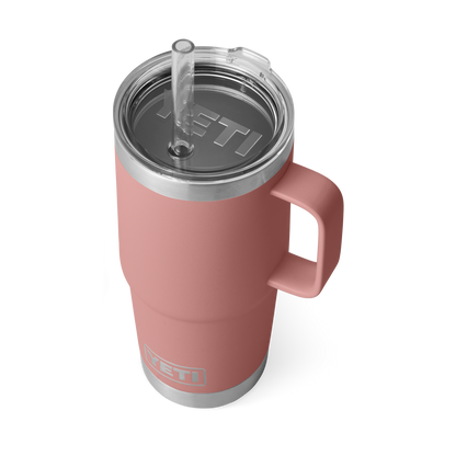YETI Rambler® 25 oz (710 ml) Trinkbecher Mit Trinkhalm-deckel Sandstone Pink