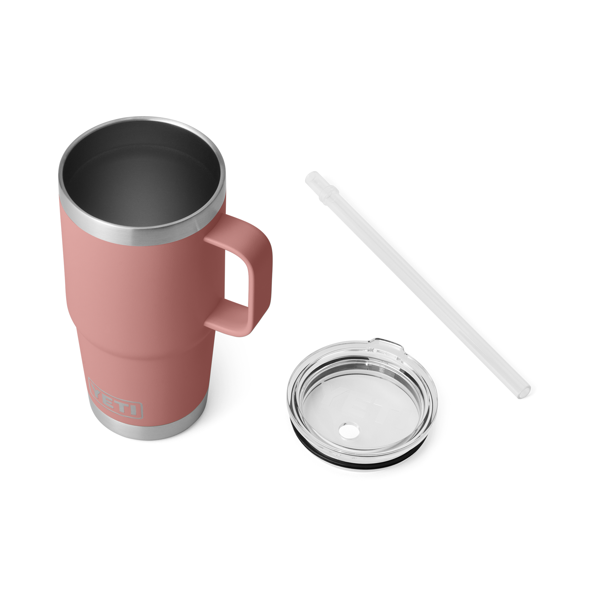 YETI Rambler® 25 oz (710 ml) Trinkbecher Mit Trinkhalm-deckel Sandstone Pink