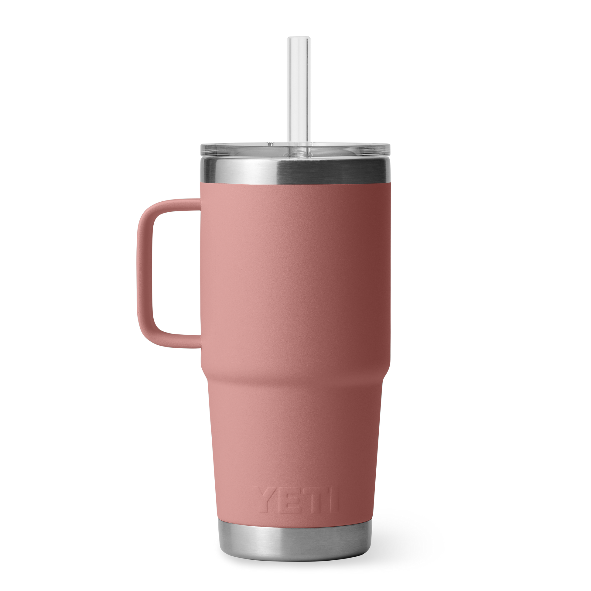 YETI Rambler® 25 oz (710 ml) Trinkbecher Mit Trinkhalm-deckel Sandstone Pink