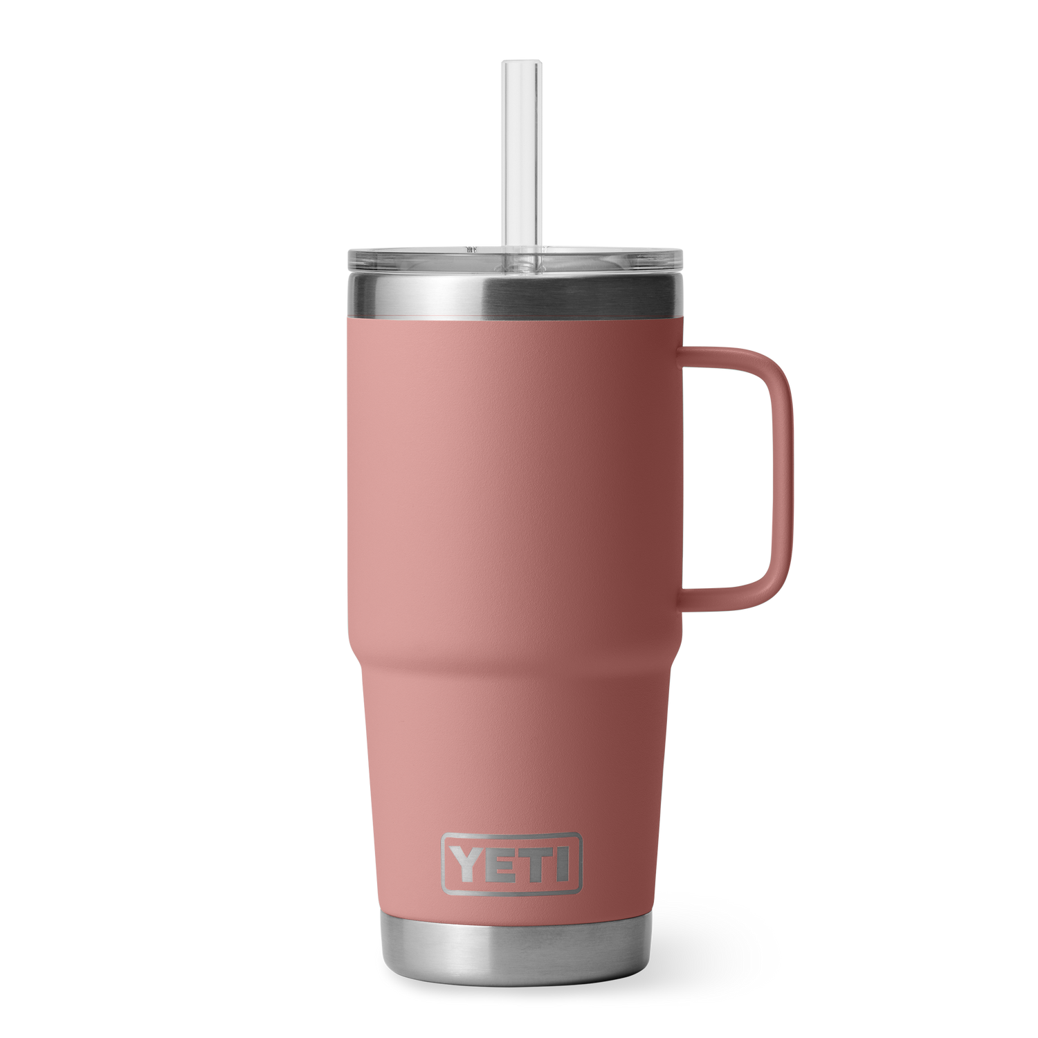 YETI Rambler® 25 oz (710 ml) Trinkbecher Mit Trinkhalm-deckel Sandstone Pink