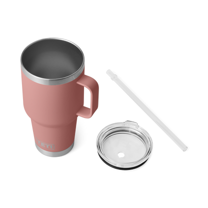 YETI Rambler® 35 oz (994 ml) Trinkbecher Mit Trinkhalm-deckel Sandstone Pink