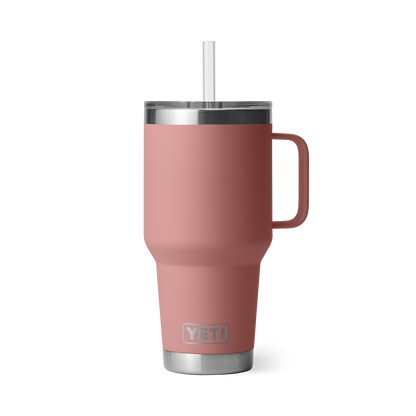 YETI Rambler® 35 oz (994 ml) Trinkbecher Mit Trinkhalm-deckel Sandstone Pink