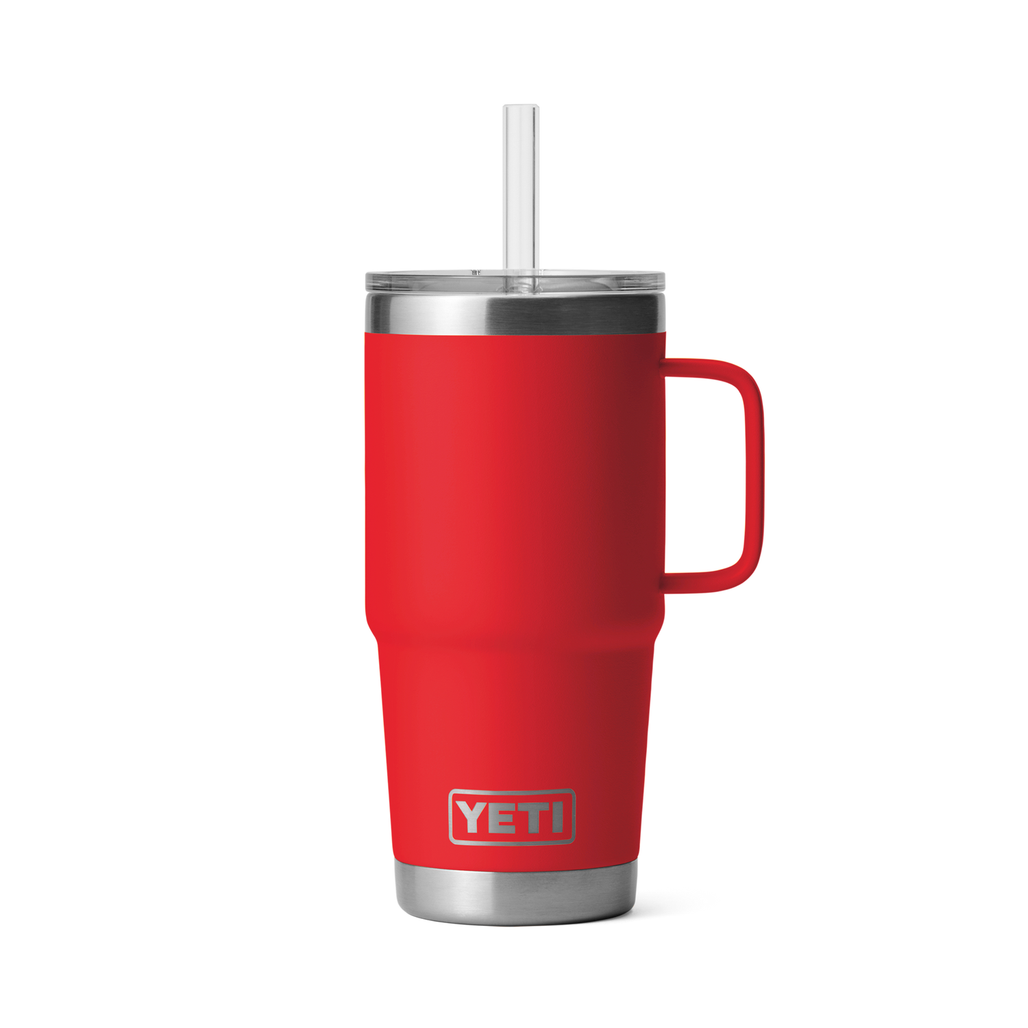 YETI Rambler® 25 oz (710 ml) Trinkbecher Mit Trinkhalm-deckel Rescue Red