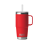YETI Rambler® 25 oz (710 ml) Trinkbecher Mit Trinkhalm-deckel Rescue Red