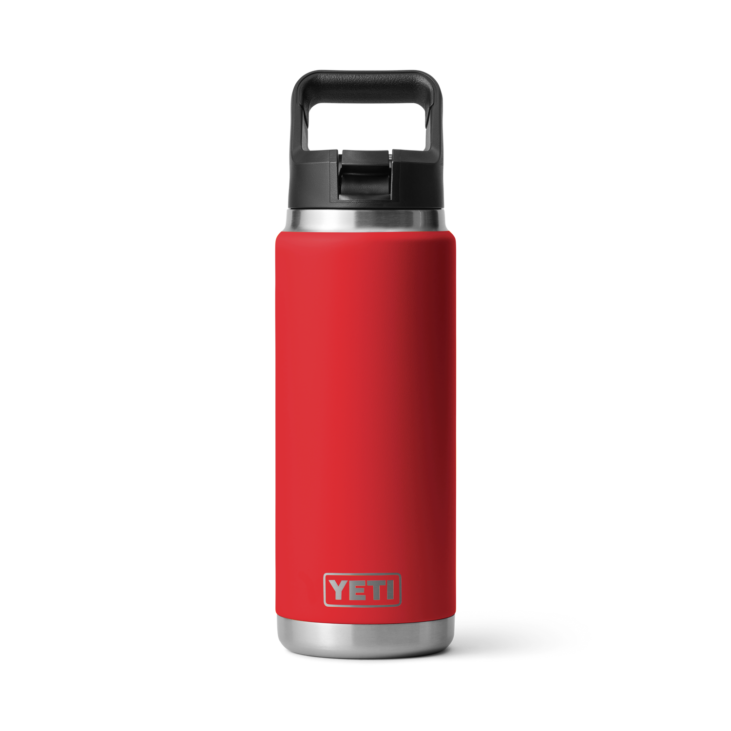YETI Rambler® 26 oz (739 ml) Flasche Mit Trinkhalm-Deckel Rescue Red