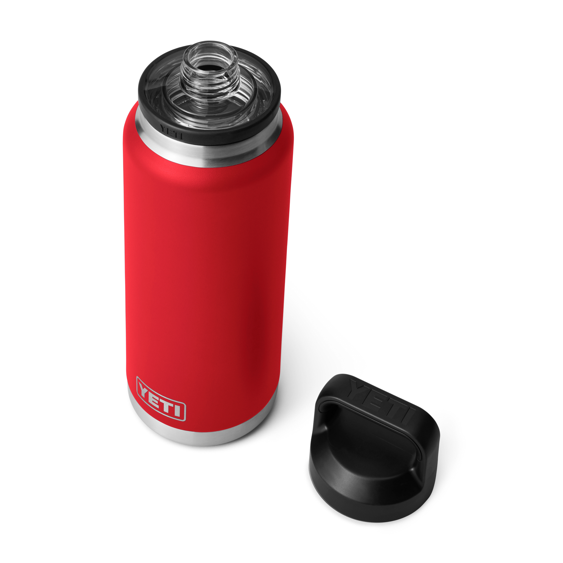 YETI Rambler® 36 oz Flasche mit Chug-Verschluss (1065 ml) Rescue Red