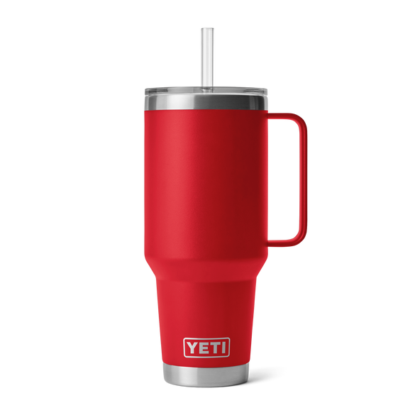 Rambler® 42 oz (1242 ml) Trinkbecher Mit Trinkhalm-deckel Rescue Red