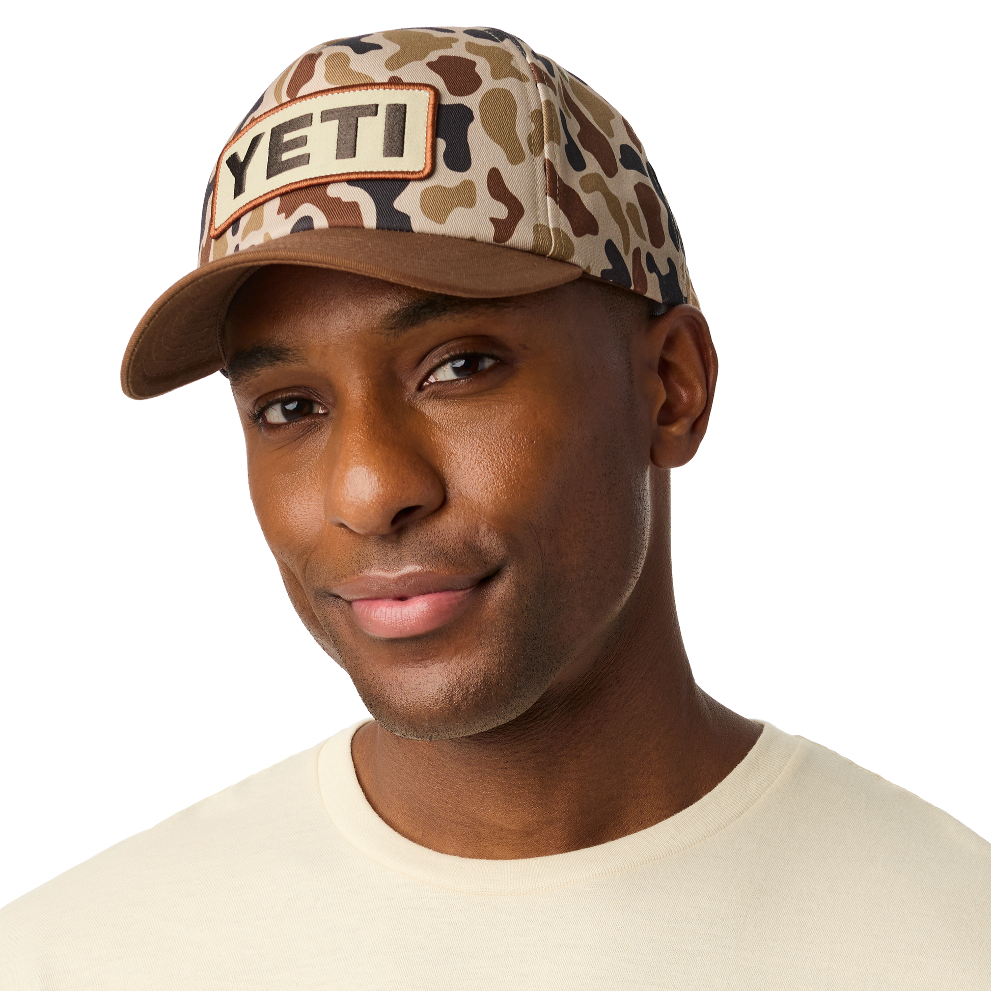 YETI® Logo Camo Snapback mit flacher Krempe