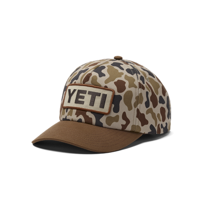 YETI® Logo Camo Snapback mit flacher Krempe