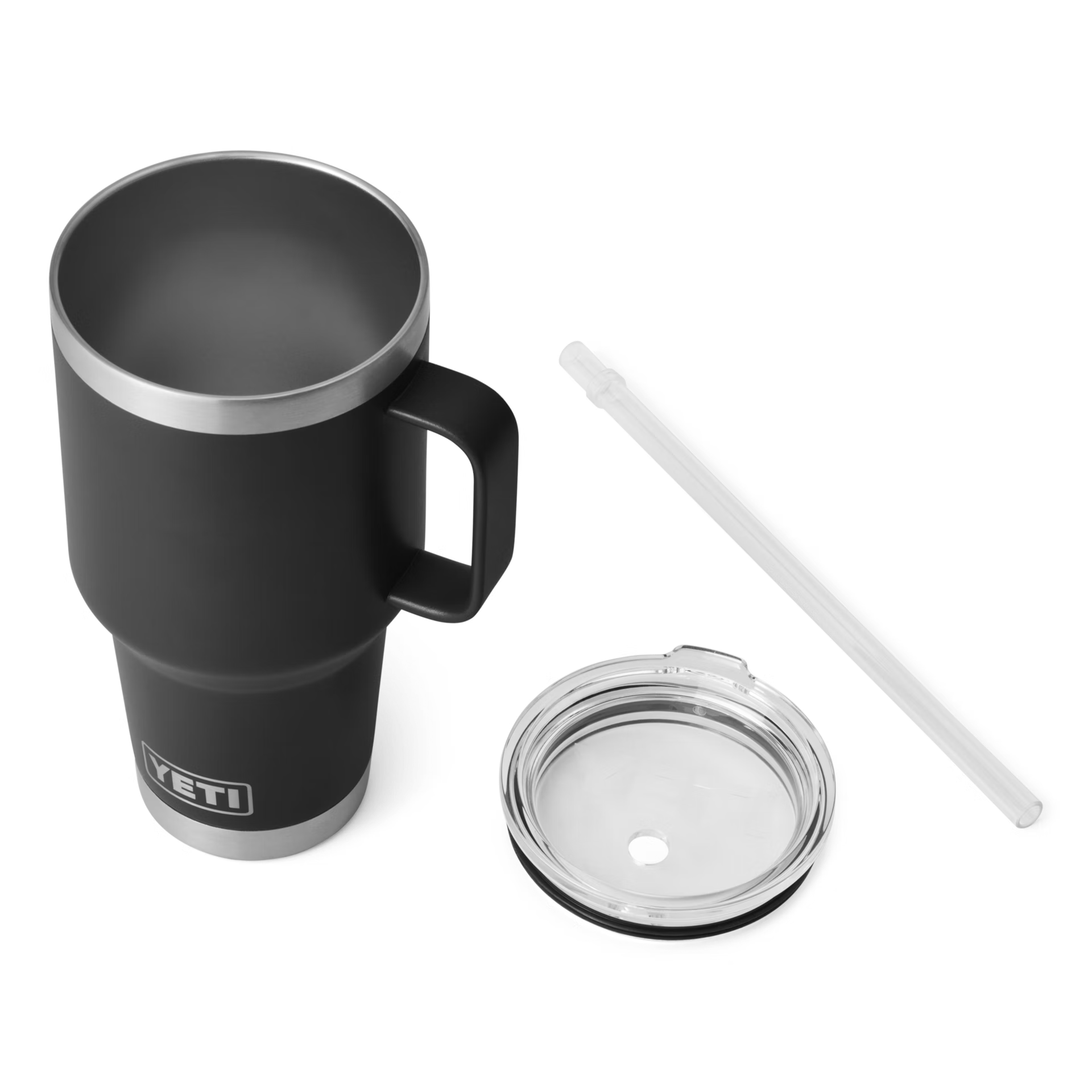 YETI Rambler® 35 oz (994 ml) Trinkbecher Mit Trinkhalm-deckel Schwarz