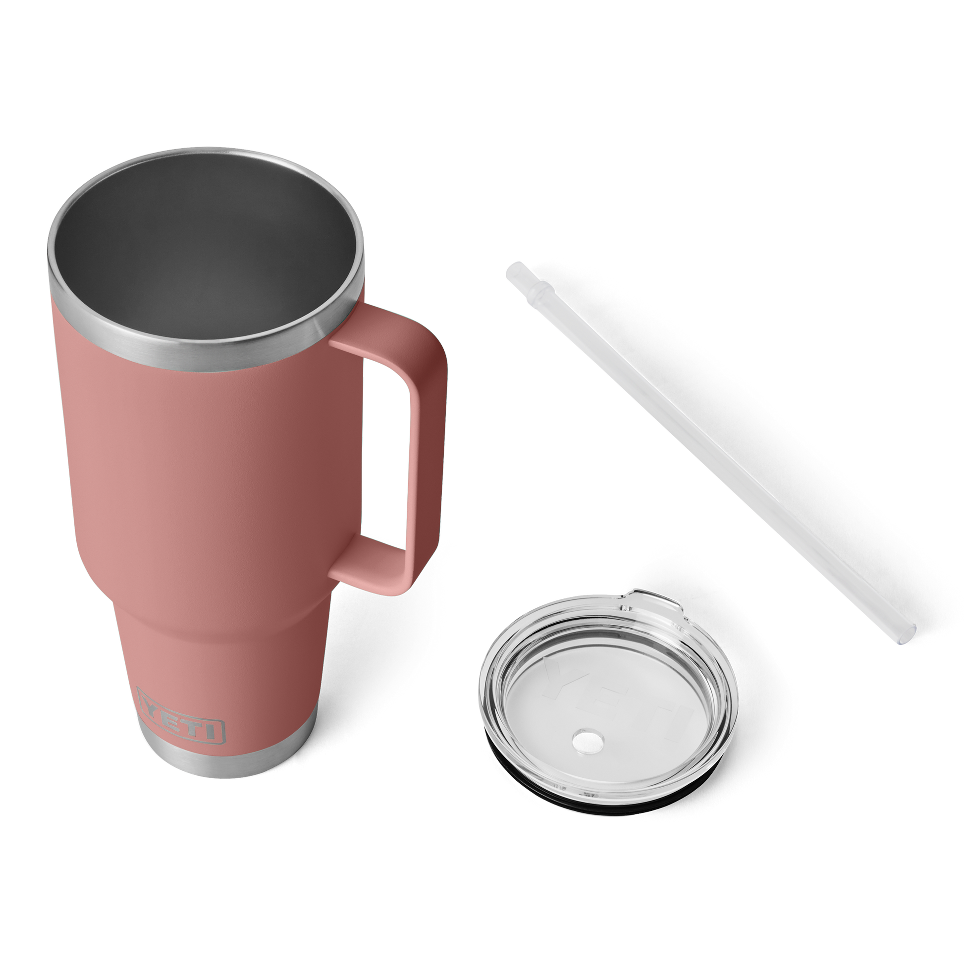 YETI Rambler® 42 oz (1242 ml) Trinkbecher Mit Trinkhalm-deckel Sandstone Pink