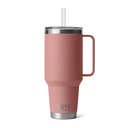 YETI Rambler® 42 oz (1242 ml) Trinkbecher Mit Trinkhalm-deckel Sandstone Pink