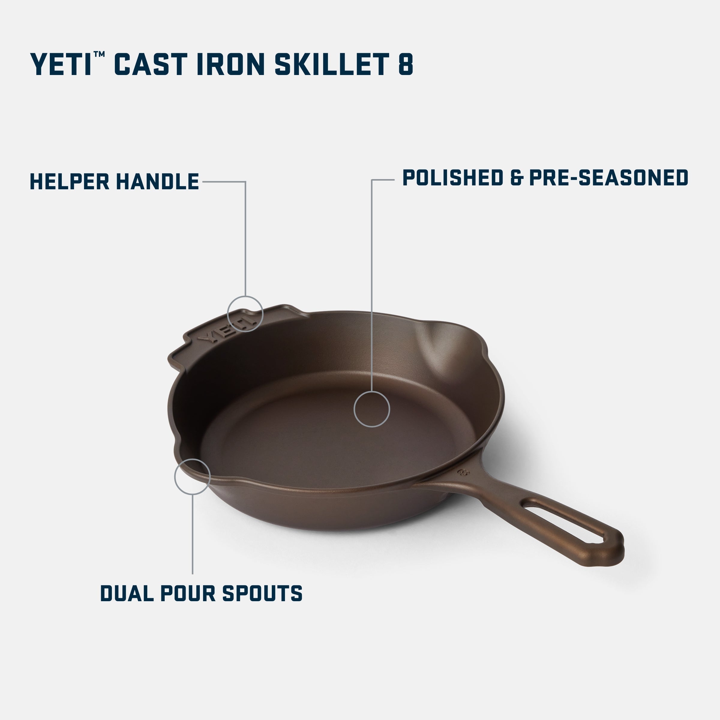 YETI™ 8 Pfanne aus Gusseisen – YETI EUROPE