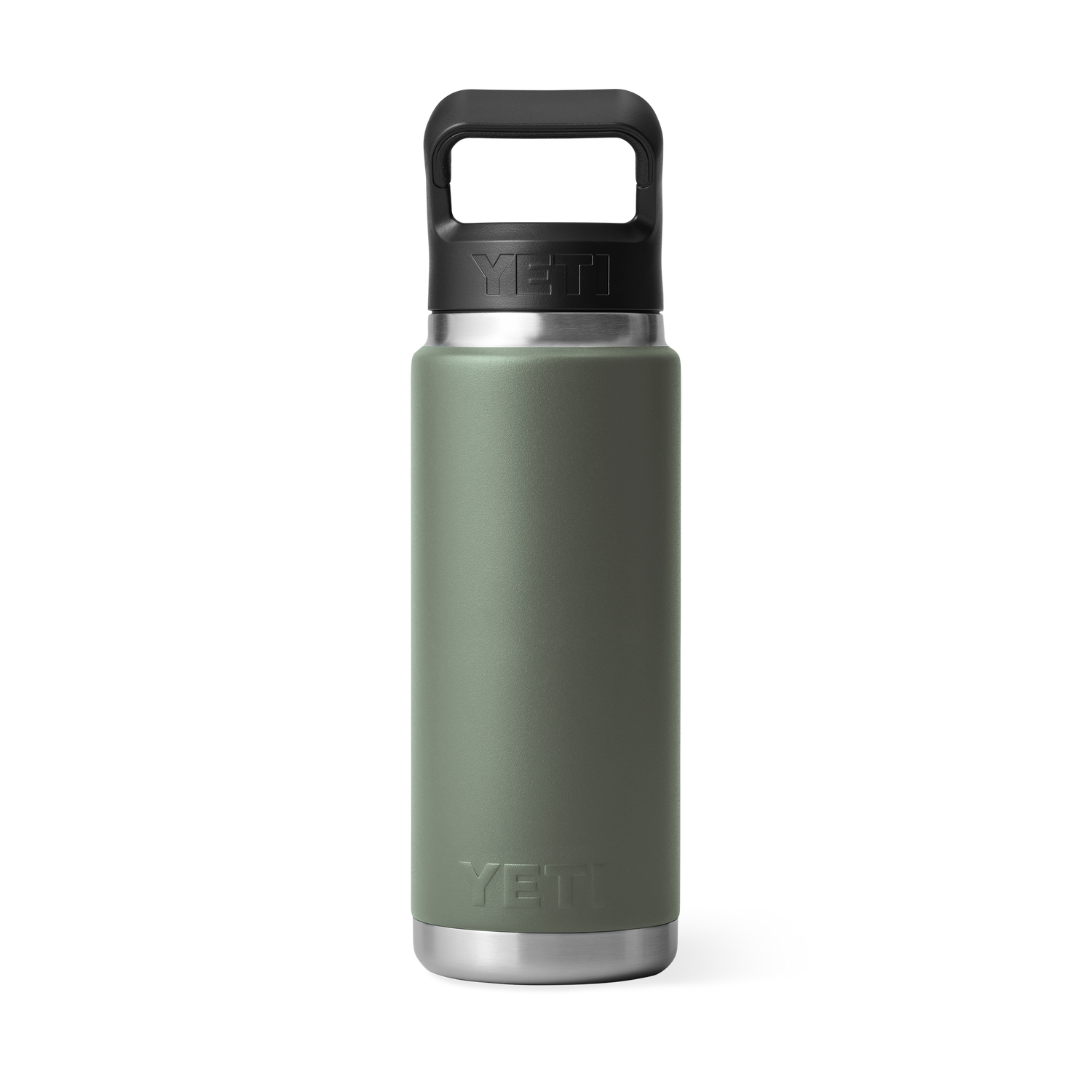 YETI Rambler® 26 oz (739 ml) Flasche mit Trinkhalm-deckel Camp Green