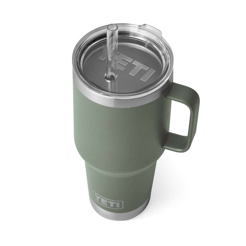 YETI Rambler® 35 oz (994 ml) Trinkbecher Mit Trinkhalm-deckel Camp Green