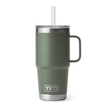 YETI Rambler® 25 oz (710 ml) Trinkbecher Mit Trinkhalm-deckel Camp Green