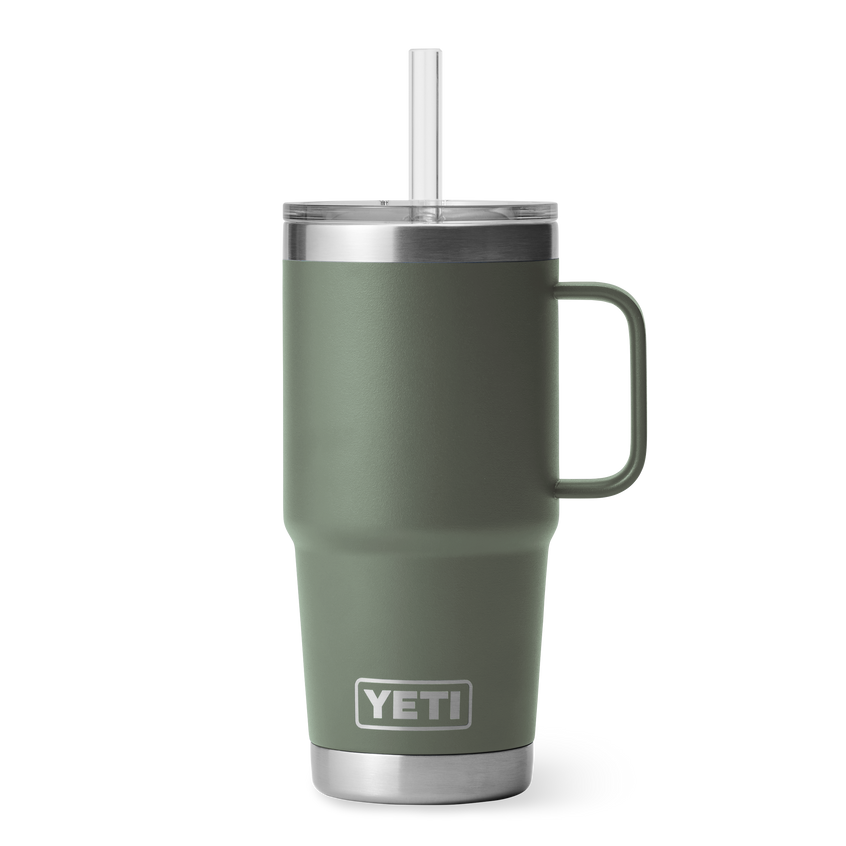 YETI Rambler® 25 oz (710 ml) Trinkbecher Mit Trinkhalm-deckel Camp Green