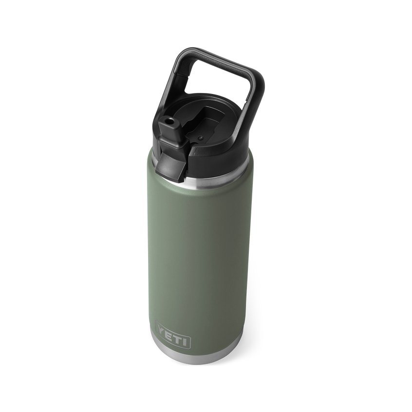 YETI Rambler® 26 oz (739 ml) Flasche Mit Trinkhalm-Deckel Camp GreenCamp Green