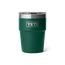 YETI Rambler® 16 oz (473 ml) Stapelbarer Becher Black Forest Green