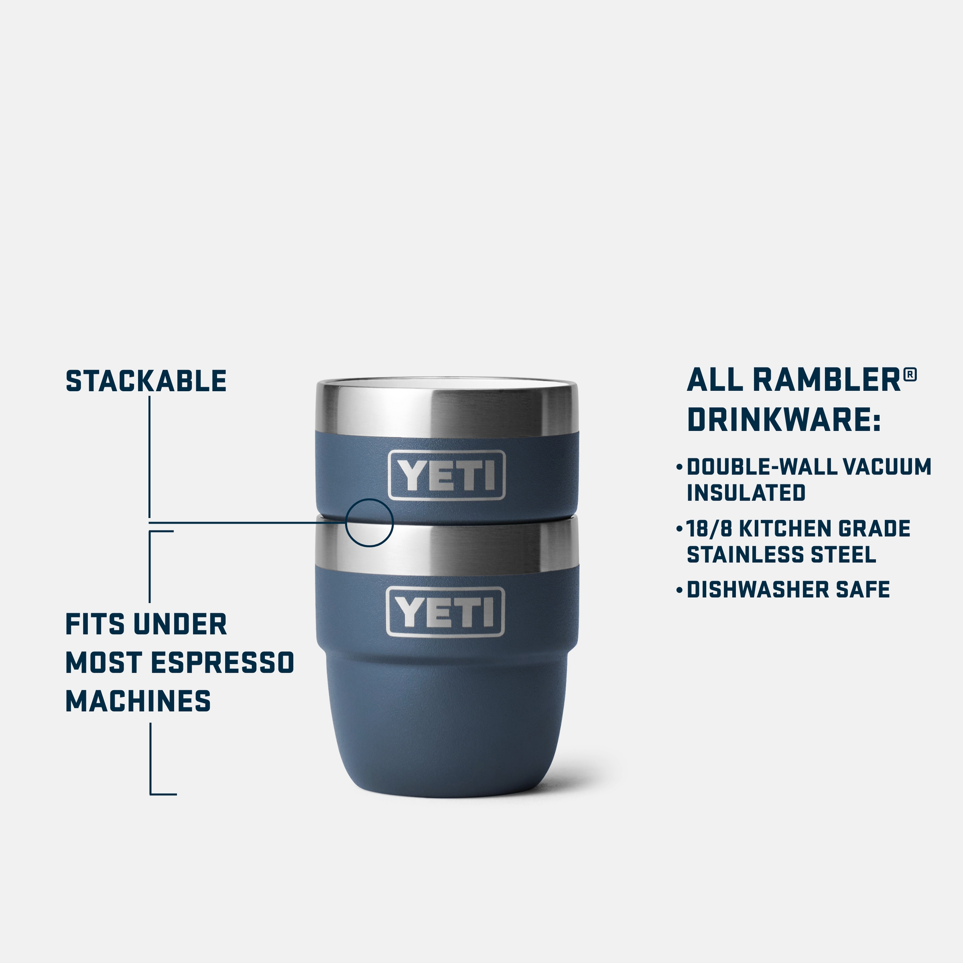 YETI Rambler® 4 oz (118-ml) Stapelbare Tasse Sea Foam