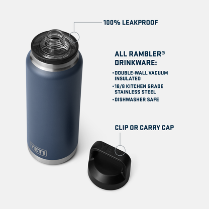 YETI Rambler® 36 oz (1065 ml) Bottle With Chug Cap Black