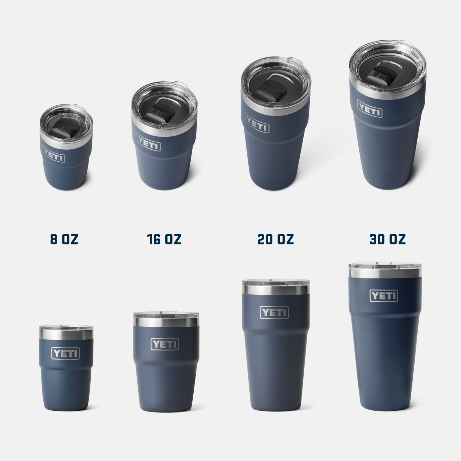 YETI Rambler® Stapelbarer Becher mit 30 oz (887 ml) Fassungsvermögen Red