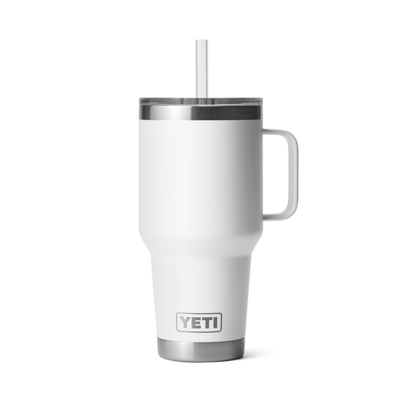 YETI Rambler® 35 oz (994 ml) Trinkbecher Mit Trinkhalm-deckel Weiss