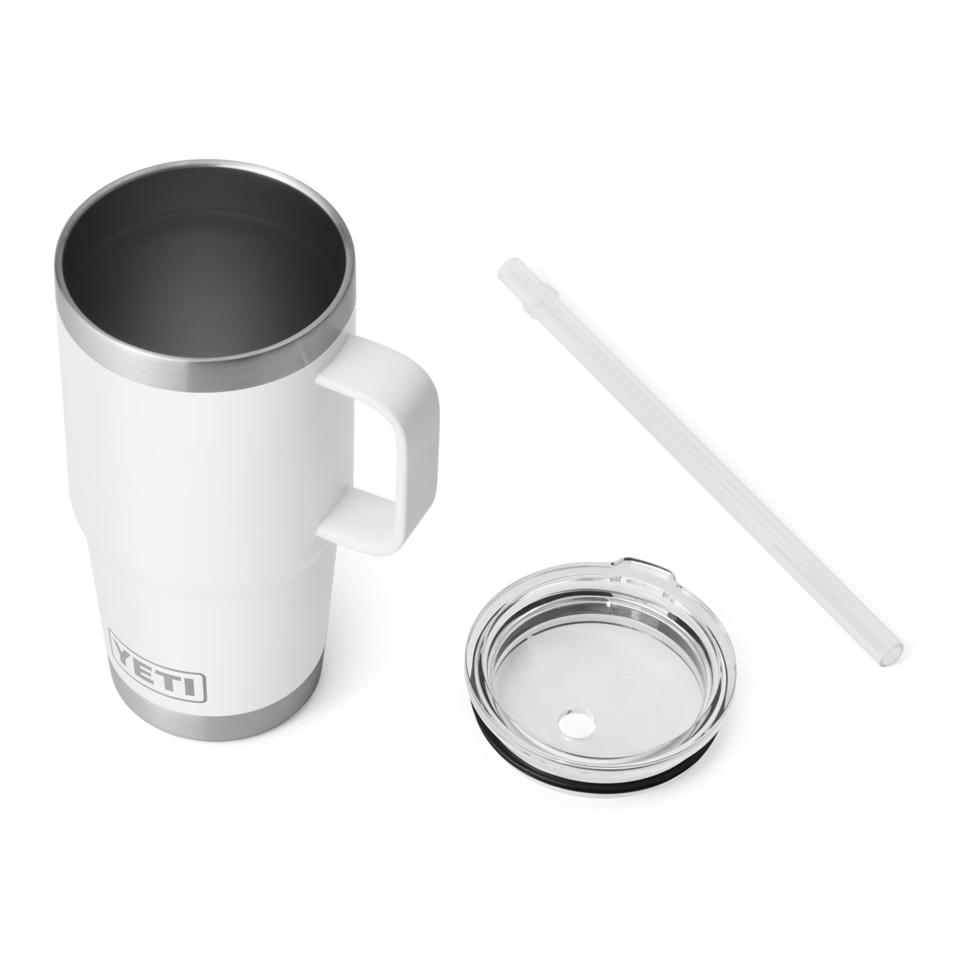 YETI Rambler® 25 oz (710 ml) Trinkbecher Mit Trinkhalm-deckel Weiss