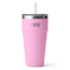 YETI Rambler® 26 oz Becher mit Trinkhalm (760 ml) Power Pink