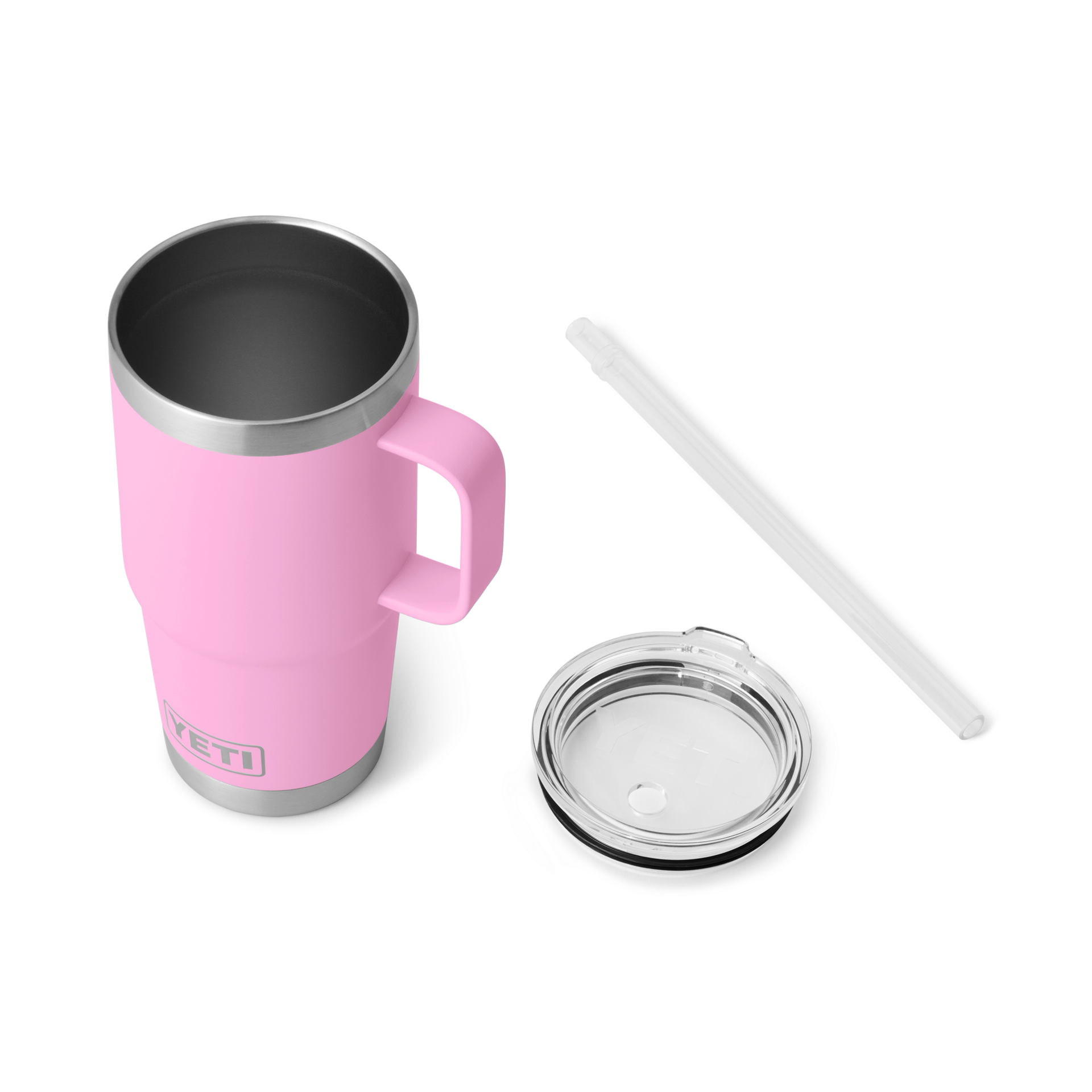 YETI Rambler® 25 oz (710 ml) Trinkbecher Mit Trinkhalm-deckel Power Pink