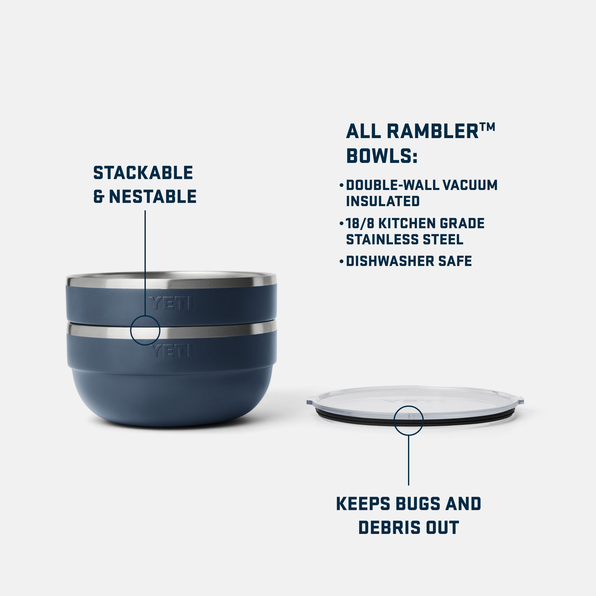 YETI Isolierte Rambler™ Schüssel Größer White
