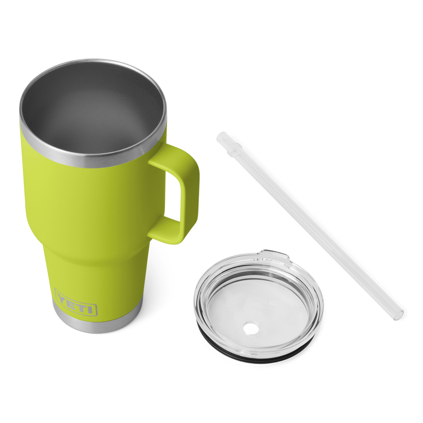 YETI Rambler® 35 oz (994 ml) Trinkbecher Mit Trinkhalm-deckel Chartreuse