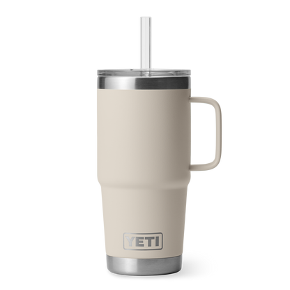 YETI Rambler® 25 oz (710 ml) Trinkbecher Mit Trinkhalm-deckel Cape Taupe