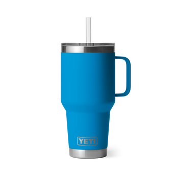 YETI Rambler® 35 oz (994 ml) Trinkbecher Mit Trinkhalm-deckel Big Wave Blue