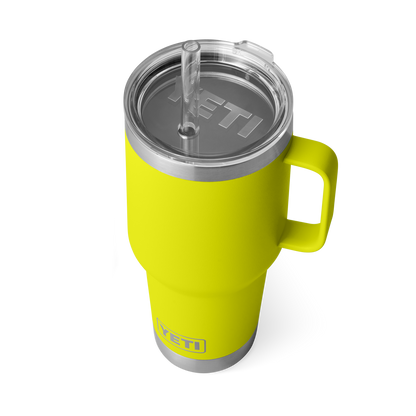 YETI Rambler® 35 oz (994 ml) Trinkbecher Mit Trinkhalm-deckel Firefly Yellow