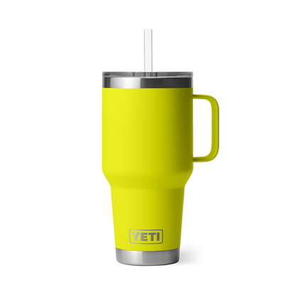YETI Rambler® 35 oz (994 ml) Trinkbecher Mit Trinkhalm-deckel Firefly Yellow