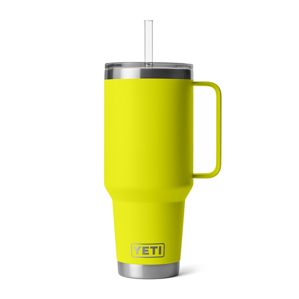 YETI Rambler® 42 oz (1242 ml) Trinkbecher Mit Trinkhalm-deckel Firefly Yellow