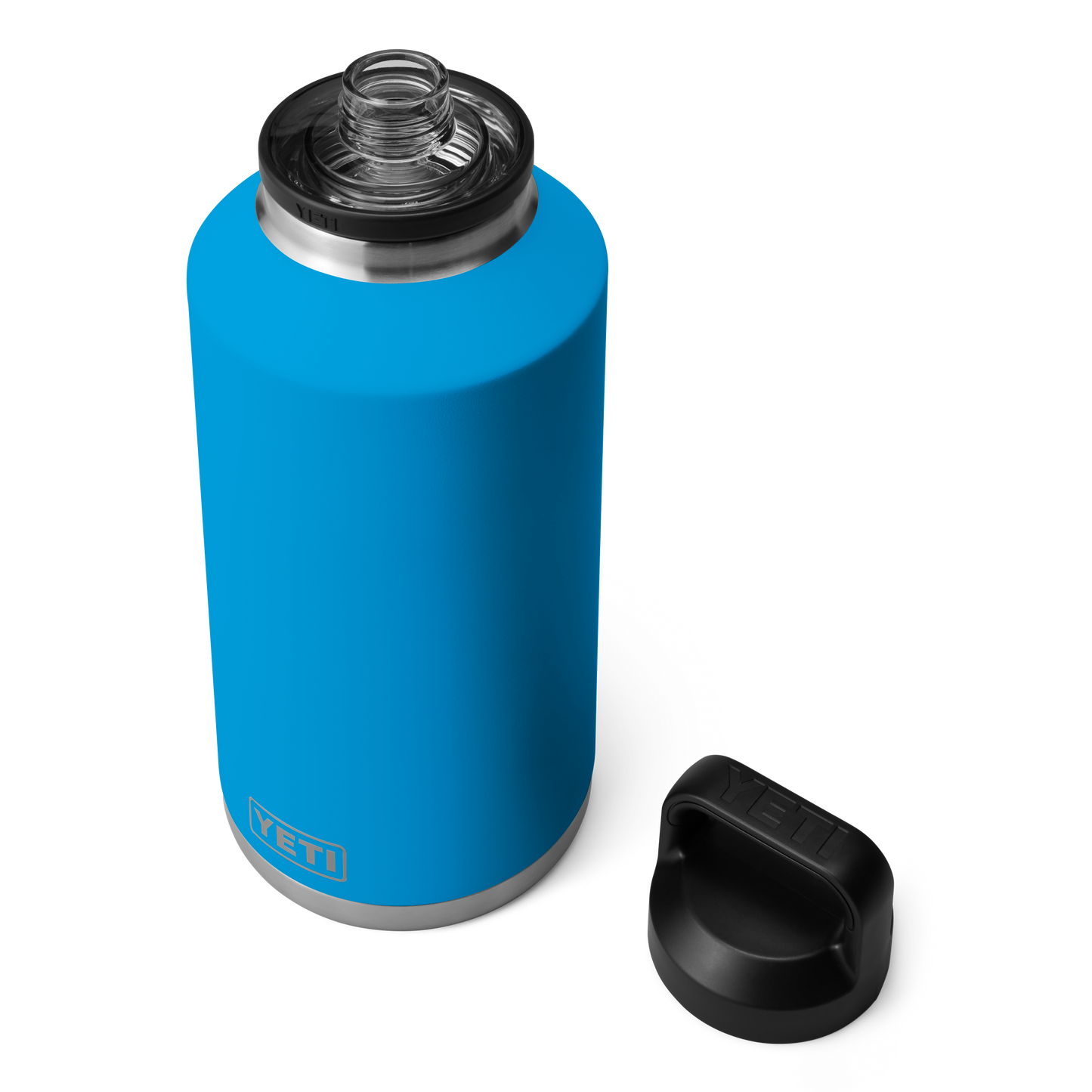 YETI Rambler® 64 oz Flasche (1,9 l) mit Chug-Verschluss Big Wave Blue