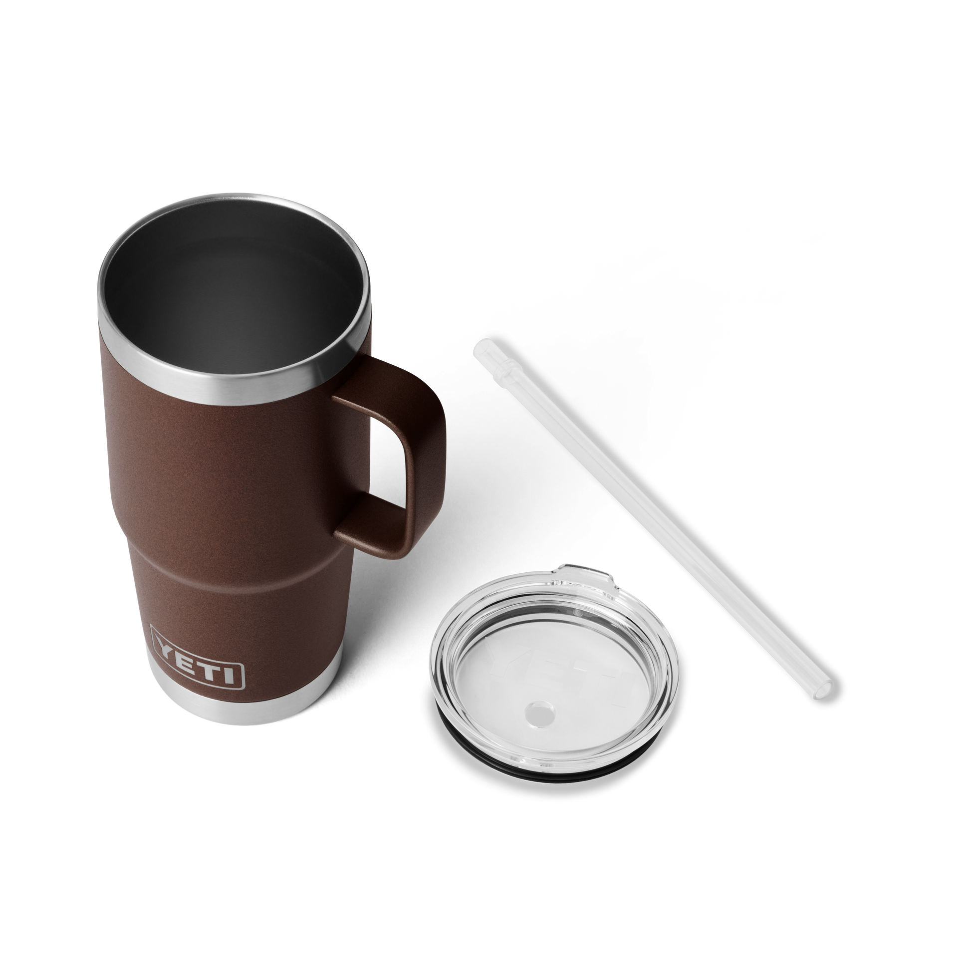 YETI Rambler® 25 oz (710 ml) Trinkbecher Mit Trinkhalm-deckel Wetlands Brown